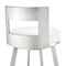 Armen Living Lynof Swivel Counter Stool in Brushed Stainless Steel with White Faux Leather 840254335486 - alternate 7